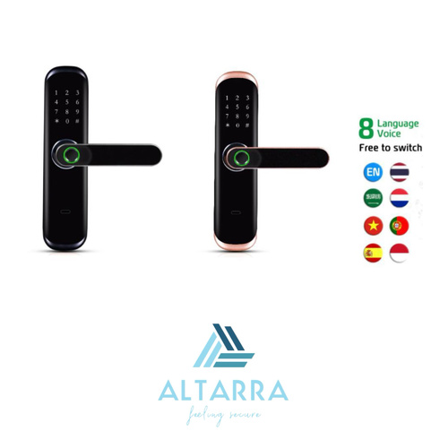 W3 Wood - Most selling Smart lock for wooden doors and PVC doors you can open it by your 
fingerprint, Card, Passcode, Mechanical key and can be controlled by your phone 
via BLUTOOTH, uses 4 AAA batteries can run easily for 6 months with each set of 
batteries.