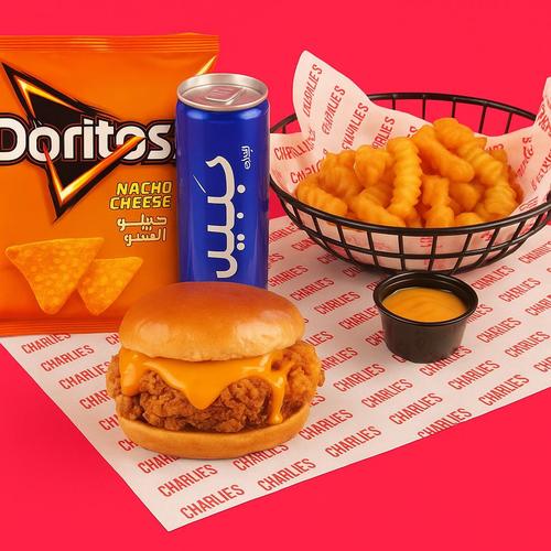 وجبة ساندويتش دوريتوس بالجبن والدجاج