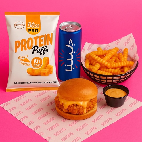 Protein Cheese puffs chicken meal