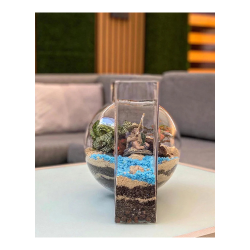 Unique Terrarium “The Fisherman - Easy-care indoor conservatory
(Length: 20cm - Width: 29cm - Height: 24cm)