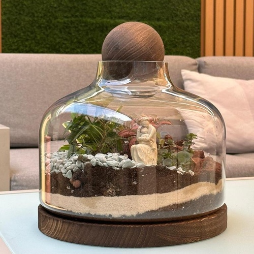 Large Classic Closed Terrarium “Mom” - حديقة زجاجية داخلية مغلقة سهلة العناية