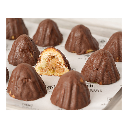 Maamoul Walnuts & Chocolate - Prepared from semolina and walnuts dipped in chocolate