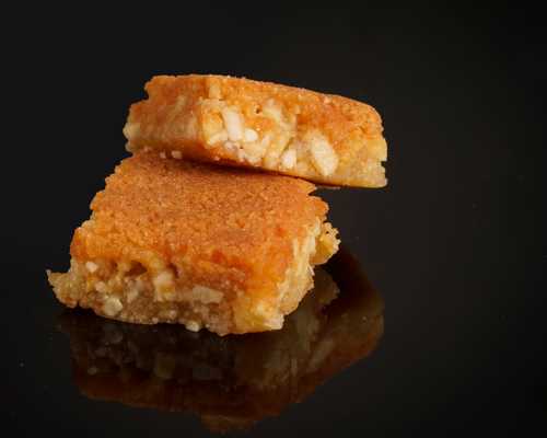 Basma Cashew - Prepared from kunafa dough and cashews, sweetened with syrup