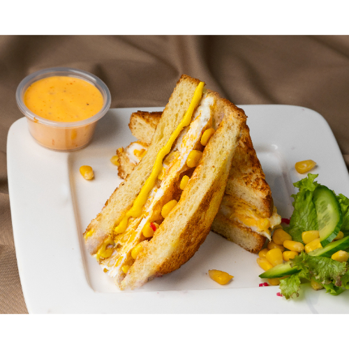 Corn Omelette - Corns, egg, cheese، and special sauce