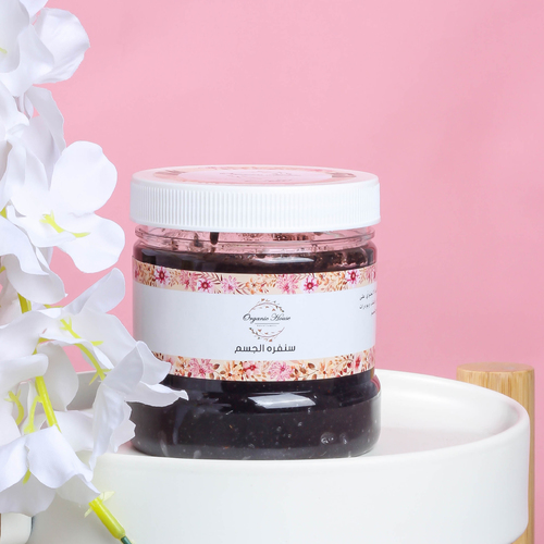 Crystal coffee and ginger scrub - A scrub designed to treat cellulite and white lines. It contains coffee, ginger, and therapeutic herbs that work to get rid of fat stuck in the body and remove cellulite and white lines. It also works to tighten the body and contains crystals that renew cells.