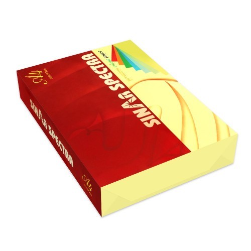 COPY PAPER SINAR SPECTRA  A4 80GSM COLOR, 500 SHEETS PER REAM- Yellow