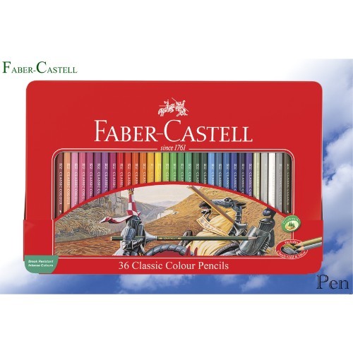 Faber-Castell Classic Color Pencil Tin Set 36 Count Multicolor