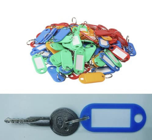 Plastic Key Chain 50 Pieces - 4 colors