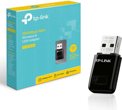 TP LINK 300Mbps WiFi USB Mini Adapter TL WN823N - Product Type: USB AdapterWireless Speed: Up to 300 MbpsColor : Black