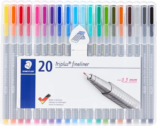 STAEDTLER triplus fineliner 0.3mm set of 20 fineliners