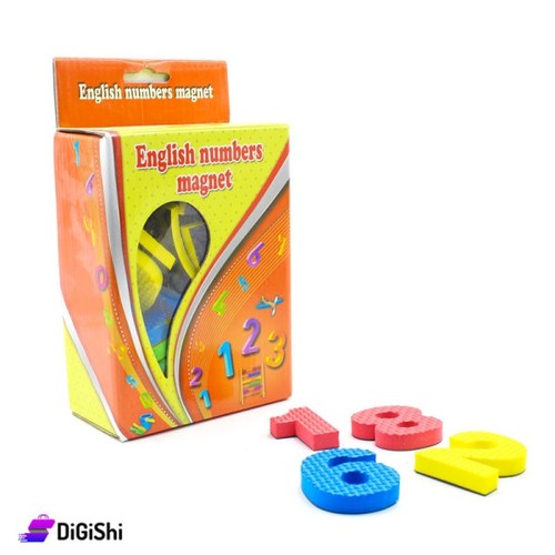 English numbers magnet -in box