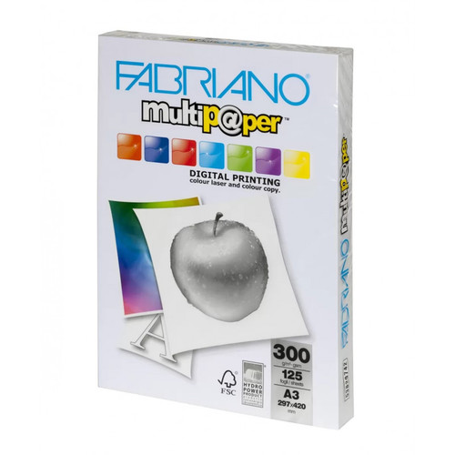 ‏A3 FABRIANO MULTIPAPER 300gr, 125 sheet