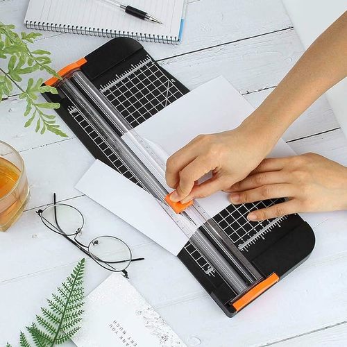 A4 Paper Cutter 12 Inch Titanium Paper Trimmer Scrapbooking Tool with Automatic Security Safeguard a