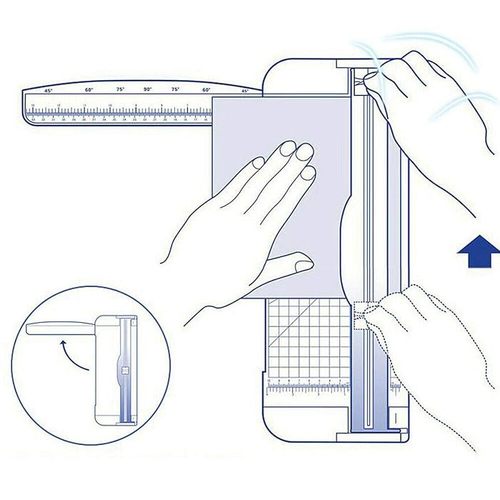 A4 Paper Cutter 12 Inch Titanium Paper Trimmer Scrapbooking Tool with Automatic Security Safeguard a