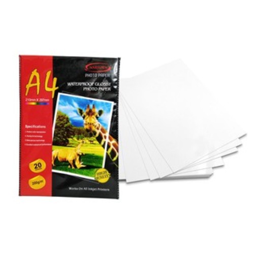 Narsurn Photo Paper Waterproof Glossy A4 Double Side 120 GM