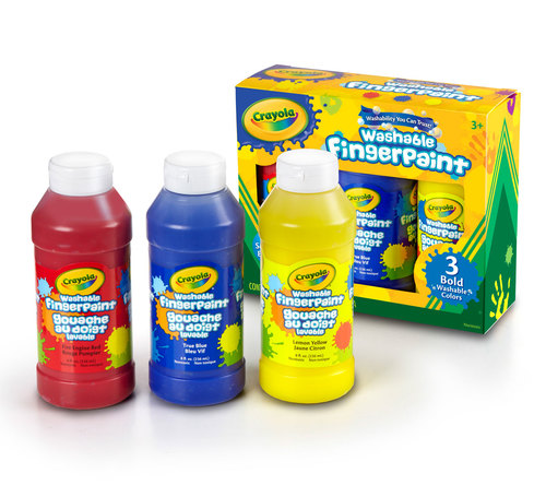 Crayola - 3 CT. 8 oz. Washable Fingerpaint Bold Colors