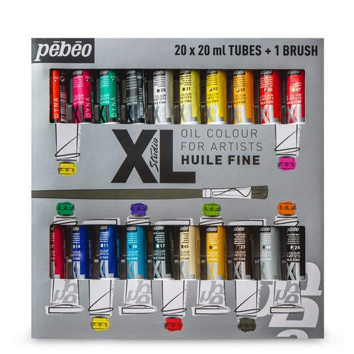 ‏ Pebeo Studio XL Fine Oil Paints ، 20 colors