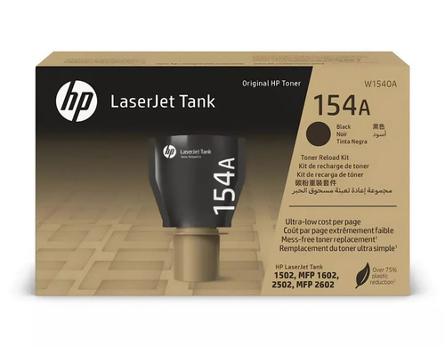 HP Original LaserJet Tank Toner Reload Kit | Black 154A - Product DetailsOriginal HP Toner Cartridge --  exceptional reliability and consistent print quality Page Yield: 1250 Per Cartridge Cartridges Per Pack: 1