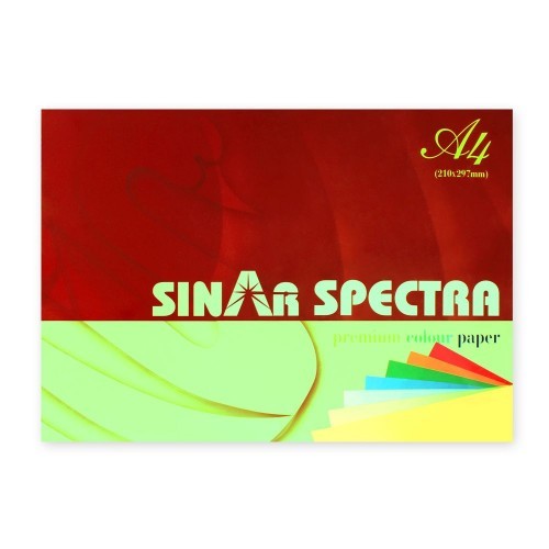 COPY PAPER SINAR SPECTRA A4 80GSM COLOR, 500 SHEETS PER REAM-Green