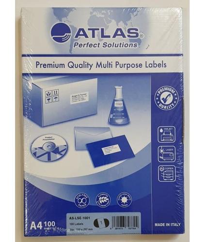 100-Piece A4 Multi Purpose Labels atlas White - 100-Piece A4 Multi Purpose Labels atlas White