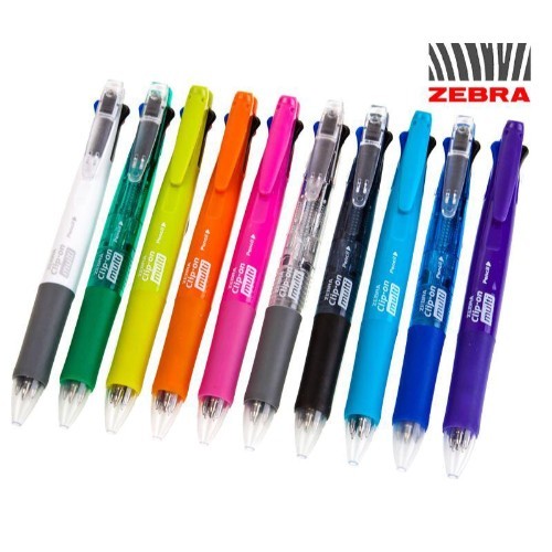 Zebra Clip-On 4 Color 0.7 mm Ballpoint Multi Pen + 0.5 mm Pencil
