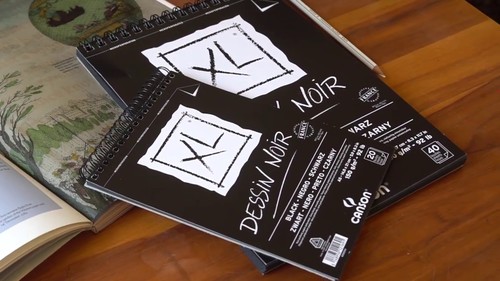 دفتر كانسون اسود ديزاين Xl سلك 150 غم 40 ورقة A4