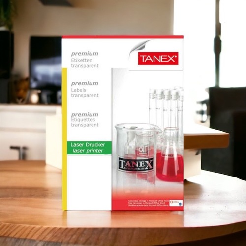 , 25 sheets TANEX A4 LABEL TRANSPARENT