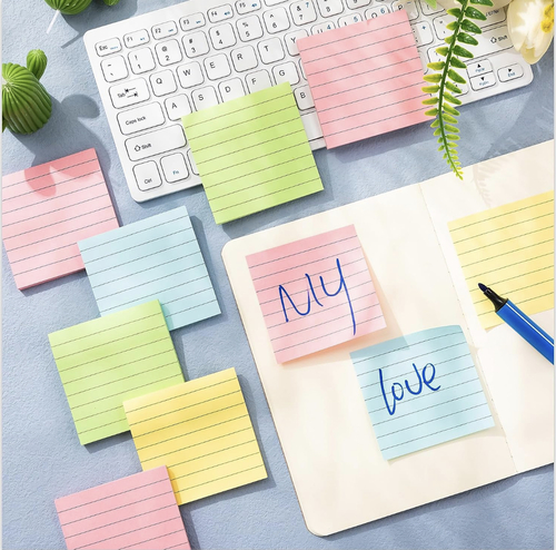 stick'n notes 4 colours in one pad  3x3 , 100 sheets