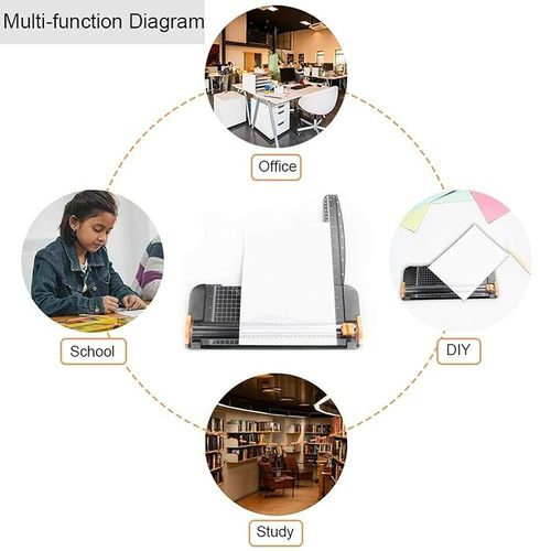 A4 Paper Cutter 12 Inch Titanium Paper Trimmer Scrapbooking Tool with Automatic Security Safeguard a