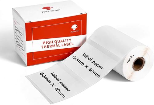 ‏Transparent Square 40*60mm Self-Adhesive Thermal Label for Phomemo -130 Labels