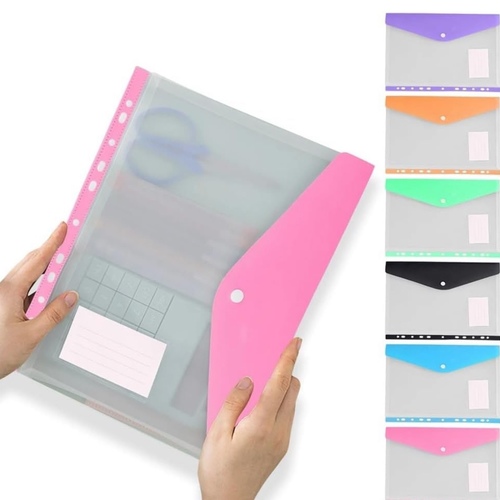 حافظة أوراق والمستندات خاصة للملفات A4 عدد 12 ملف ألوان مختلفة - درزن ١٢ ملف