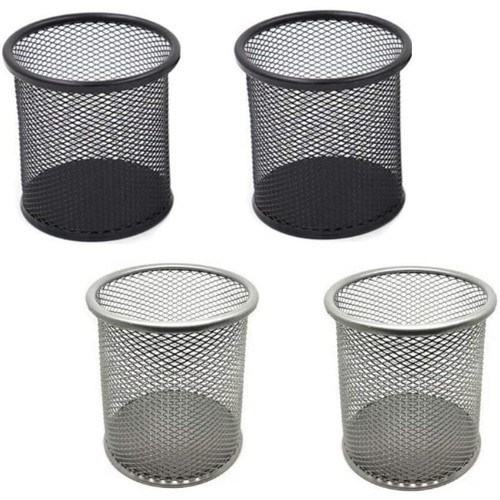 Round Mesh Cup Desk PenS Holder