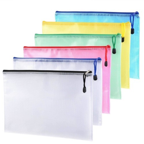 Zipper File Bags, Zippered Waterproof PVC Pouch Plastic