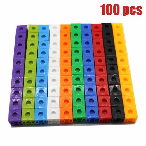مكعبات تعليمية ملونه 100 قطعة للأطفال