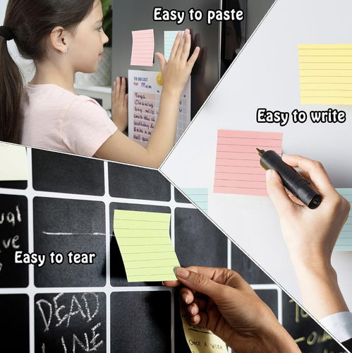 stick'n notes 4 colours in one pad  3x3 , 100 sheets