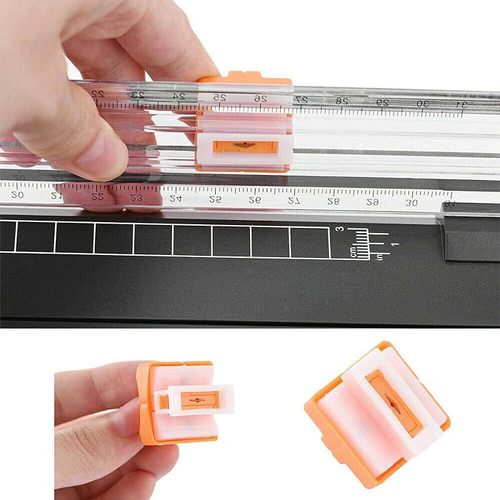 A4 Paper Cutter 12 Inch Titanium Paper Trimmer Scrapbooking Tool with Automatic Security Safeguard a