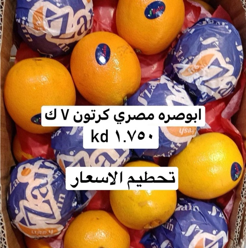 برتقال ابوصره كرتون  ٧ كيلو