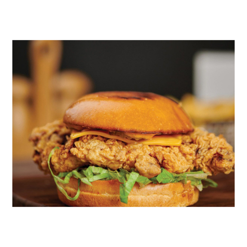 Kashokhi  - Kashokhi Chicken Fillet Burger - crispy chicken pieces with lettuce, pickles, cheese and Kashokhi spicy sauce