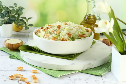 Caesar Salad - Lettuce with crotons and cheese , with Caesar dressing