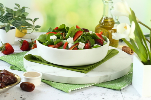 Just Man`Ousheh Rocca Salad - Rocca, cheese, pine seeds ,dates, strawberry and our special dressing