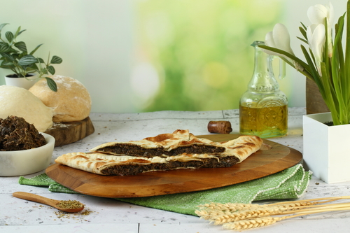 Spinach Light - Spinach manoushe in lighter dough