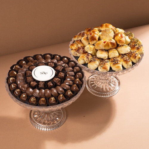 crystal tray - صينيه جوكلت فرنسي بحشوات متنوعه ولذيذه مع صينيه فطاير تارسينها حشوه الذ فطاير ممكن تجربونها