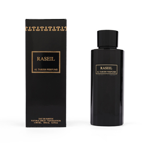 Raseil - Top notes are orange, bergamot and lemon; middle notes are fruity; base notes are white musk, amber and madagascar vanilla