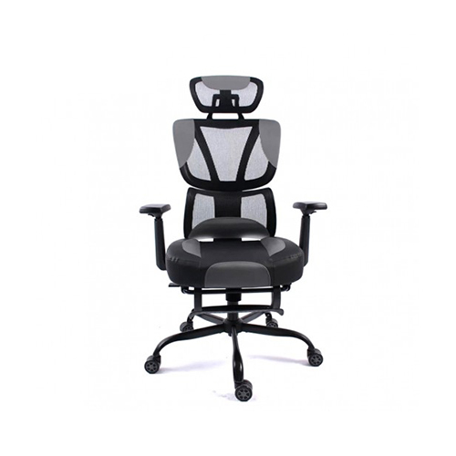 BLACK BULL Mesh Office and Gaming Chair With Footrest , Adjustable Headrest Up & Down with 3D armres