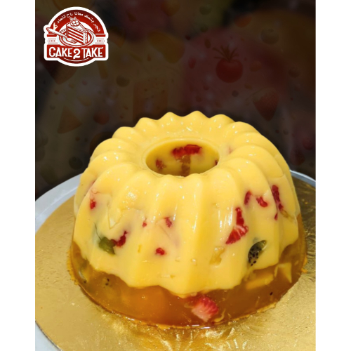 Cream Caramel 1 - cream caramel with fruits juice jelly