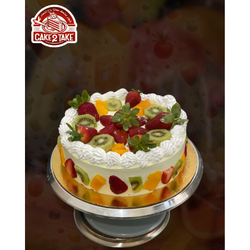 Mix Fruit Sponge Cake 3 - mixed fruits cake 3 layer