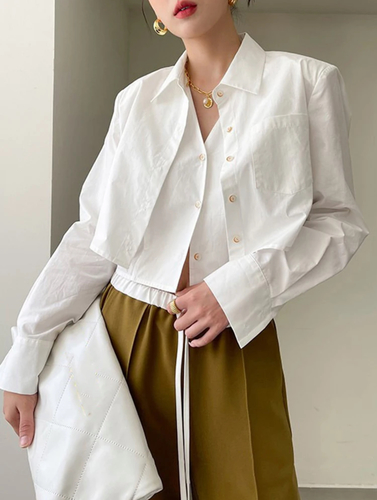 Lala Love Fashion Q8 - Double white shirt