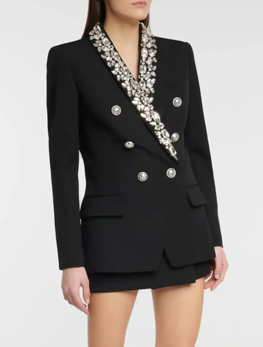 Lala Love Fashion Q8 - Black blazer with cristal