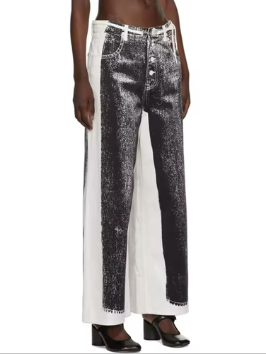 Lala Love Fashion Q8 - Black and white jeans