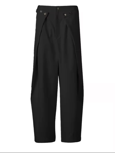 Black folded pant